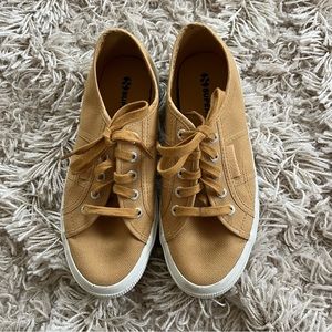EUC Superga 2750 cotu classic size 38 7/7.5 sneakers camel brown